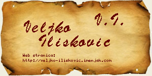 Veljko Ilišković vizit kartica